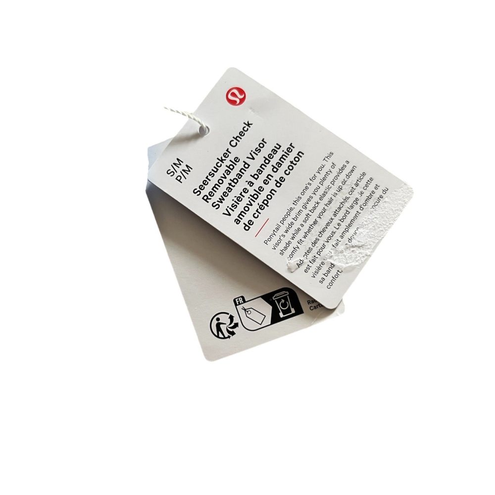 Lululemon Seersucker Check Removable Sweatband Visor BCOC Size S/M NWT - Picture 6 of 9